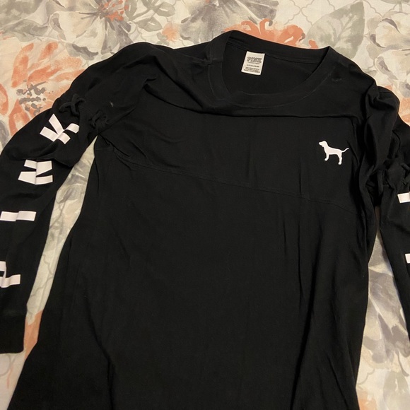 Victoria’s Secret PINK Black Lace Sleeves Top - Picture 15 of 16